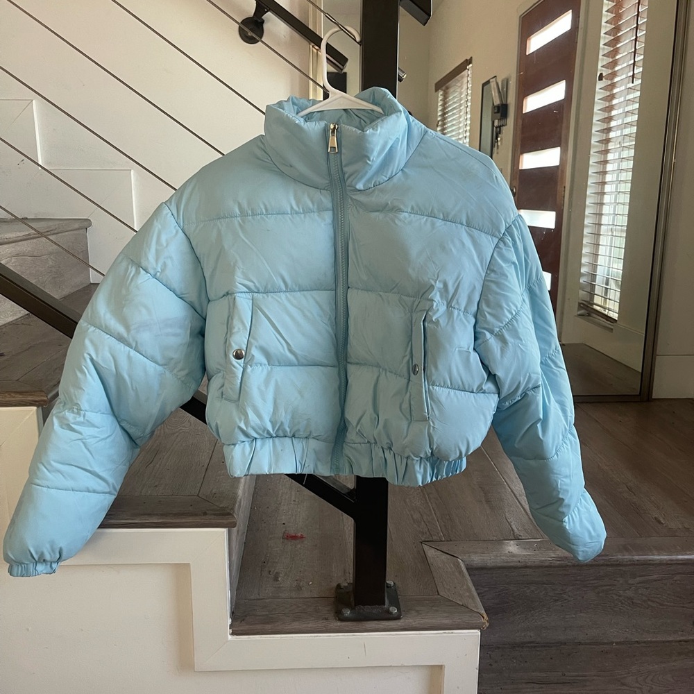 Puffer Jacket Women’s Baby Blue Size S